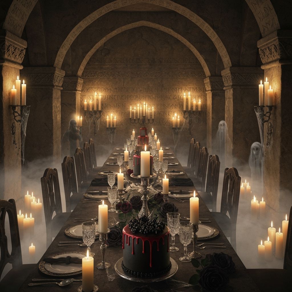 Gothic Crypt Birthday Feast by Candlelight