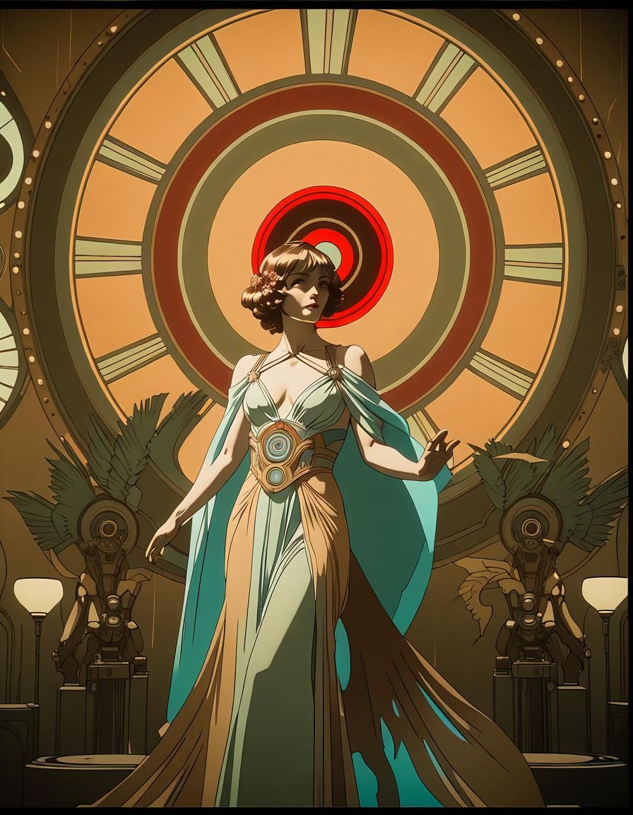 Cinematic Film Still of ericdoa in Art Deco Style