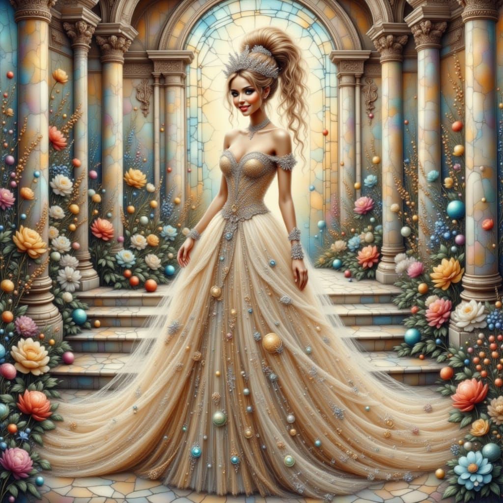 Princess in Crystal Palace: Hyperrealistic Couture