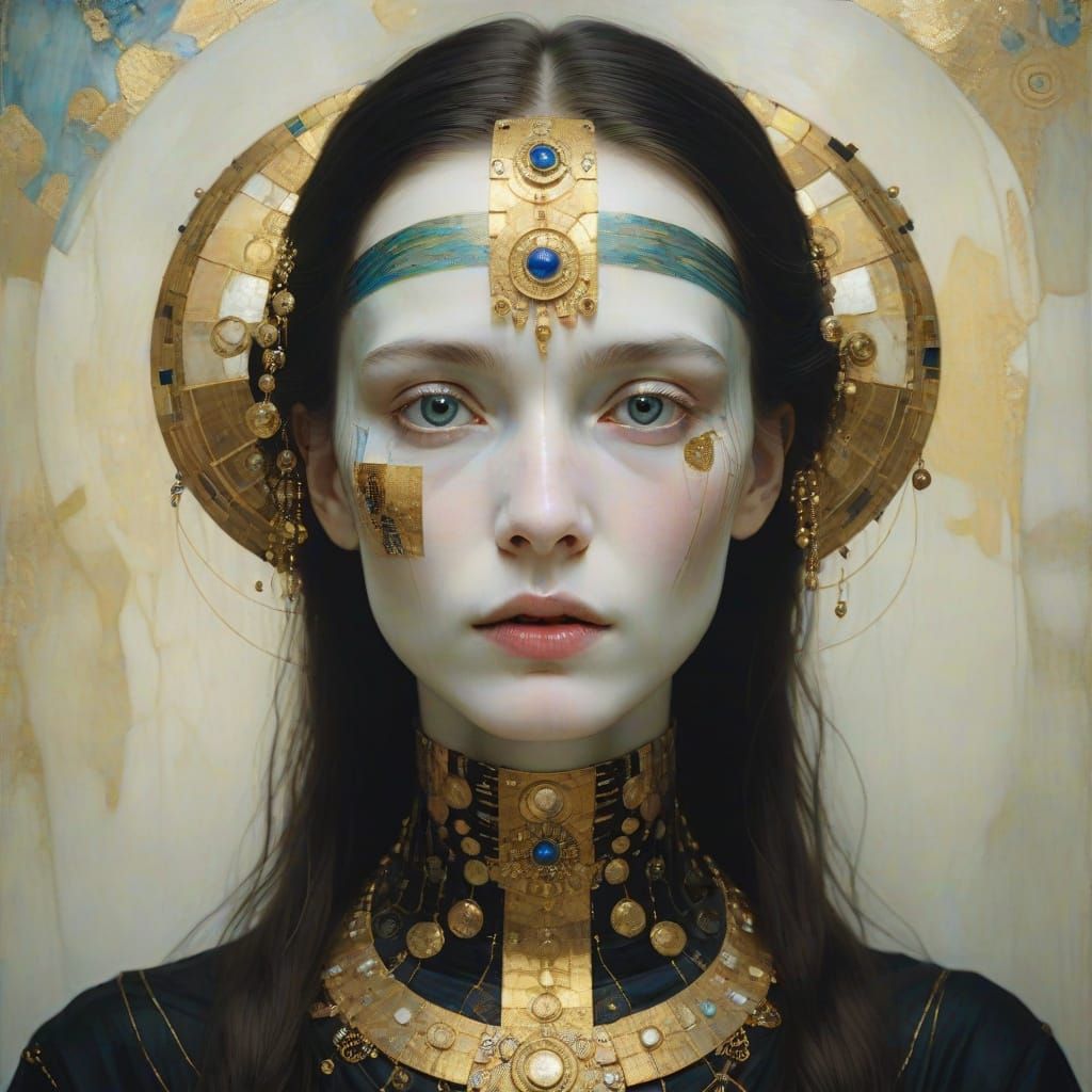 Portrait in the Style of Klimt and Viertel