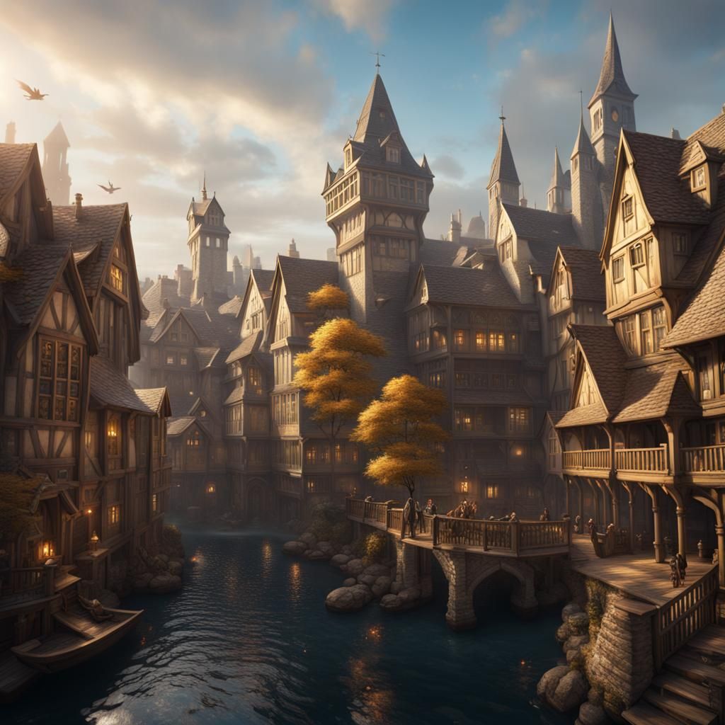 Medieval fantasy town