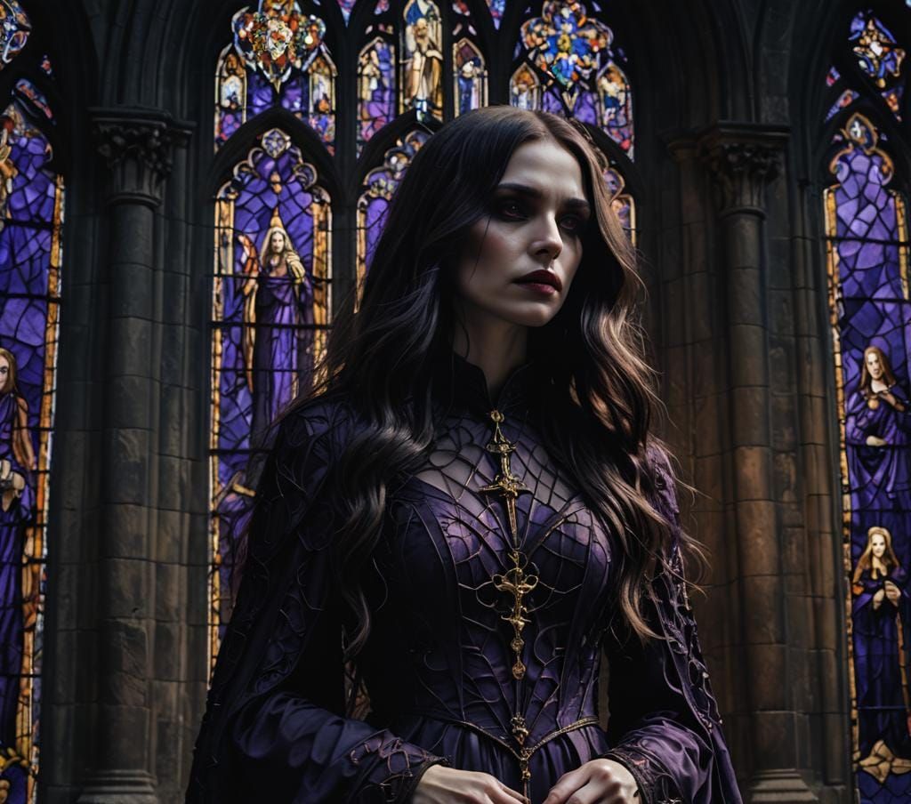 Gothic Thread Vampire in Dark Violet