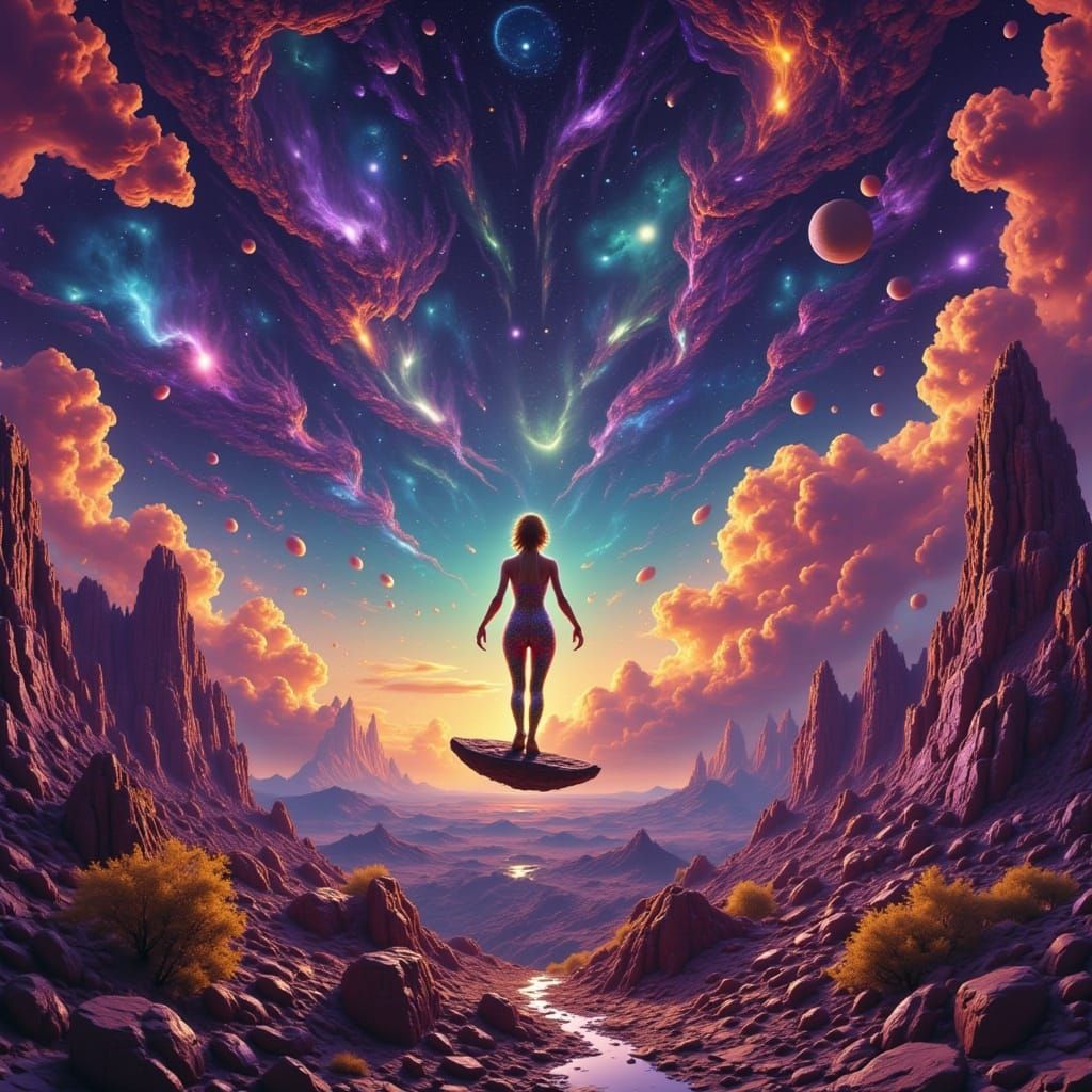 Skipping Across Dimensions in Cosmic Sci-Fi Style