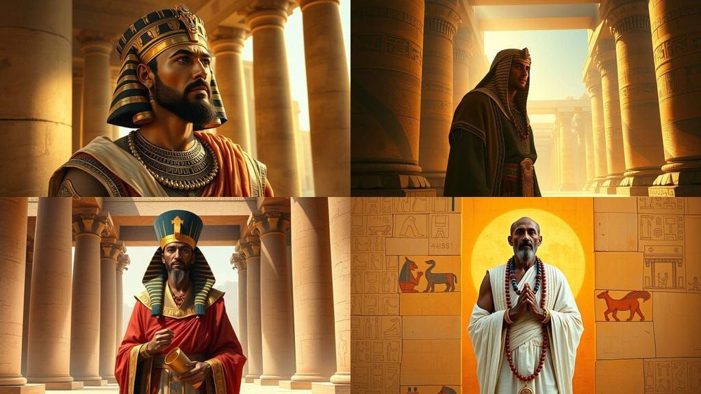 Ancient Egyptian Architect Imhotep in Regal Splendor