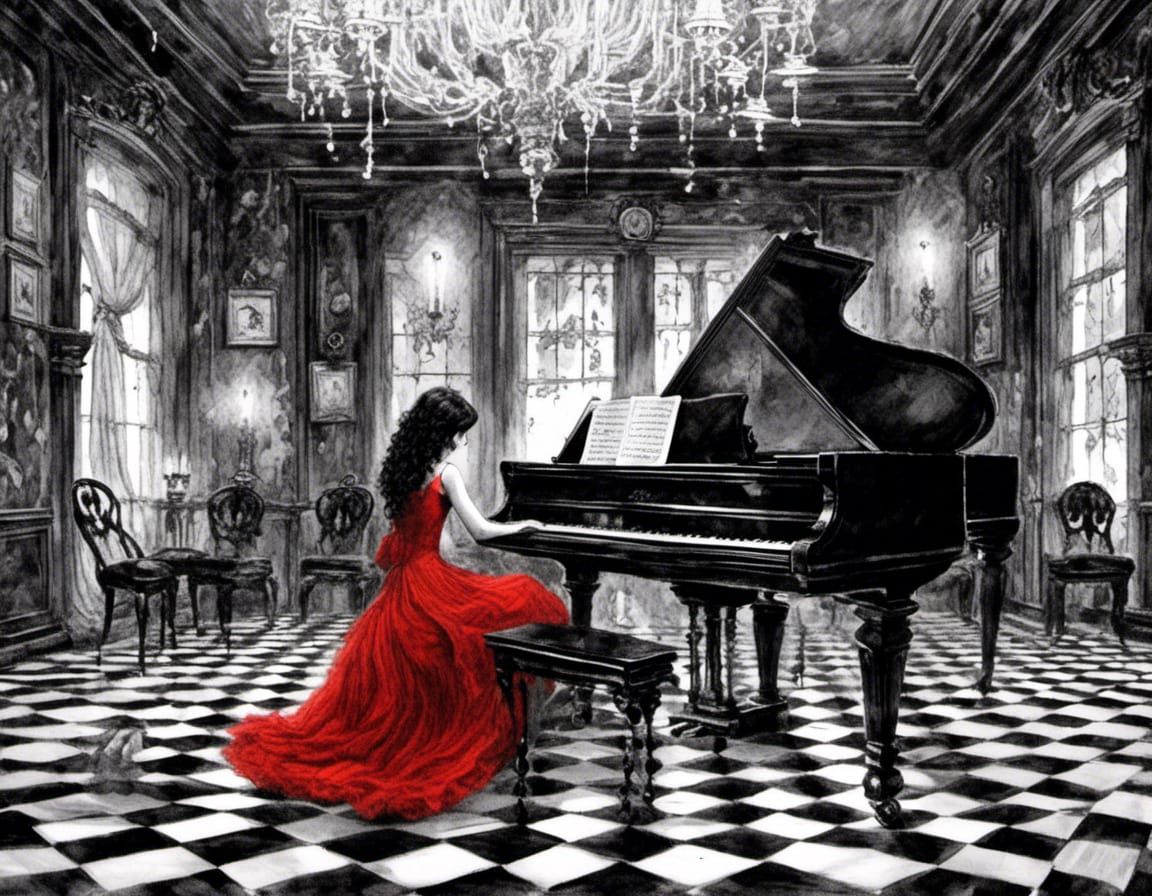 KATE BUSH - On her knee playing the lowest key?
