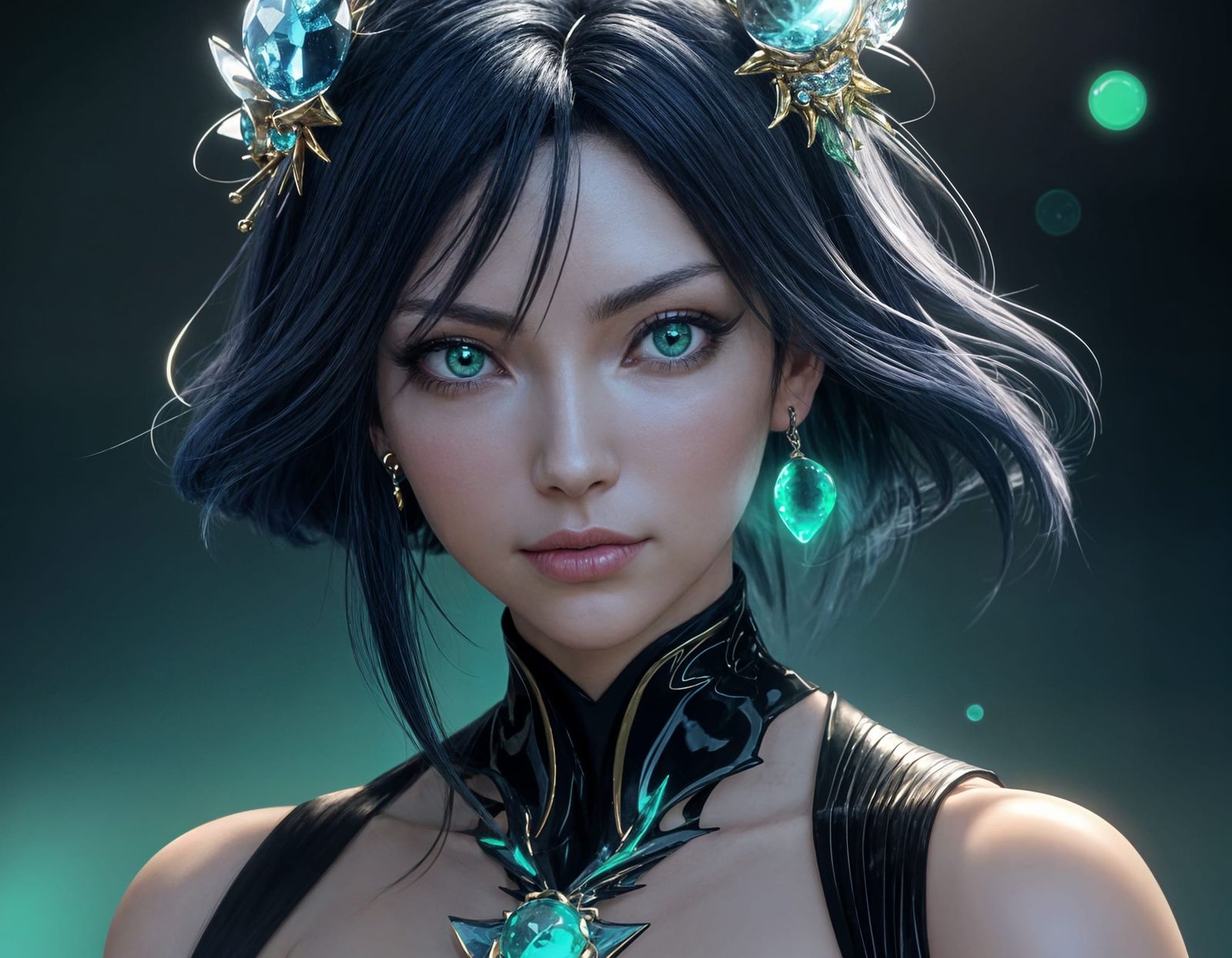 Floating Crystal Eyeballs of Sapphire, Emerald, Ruby, Onyx, ...