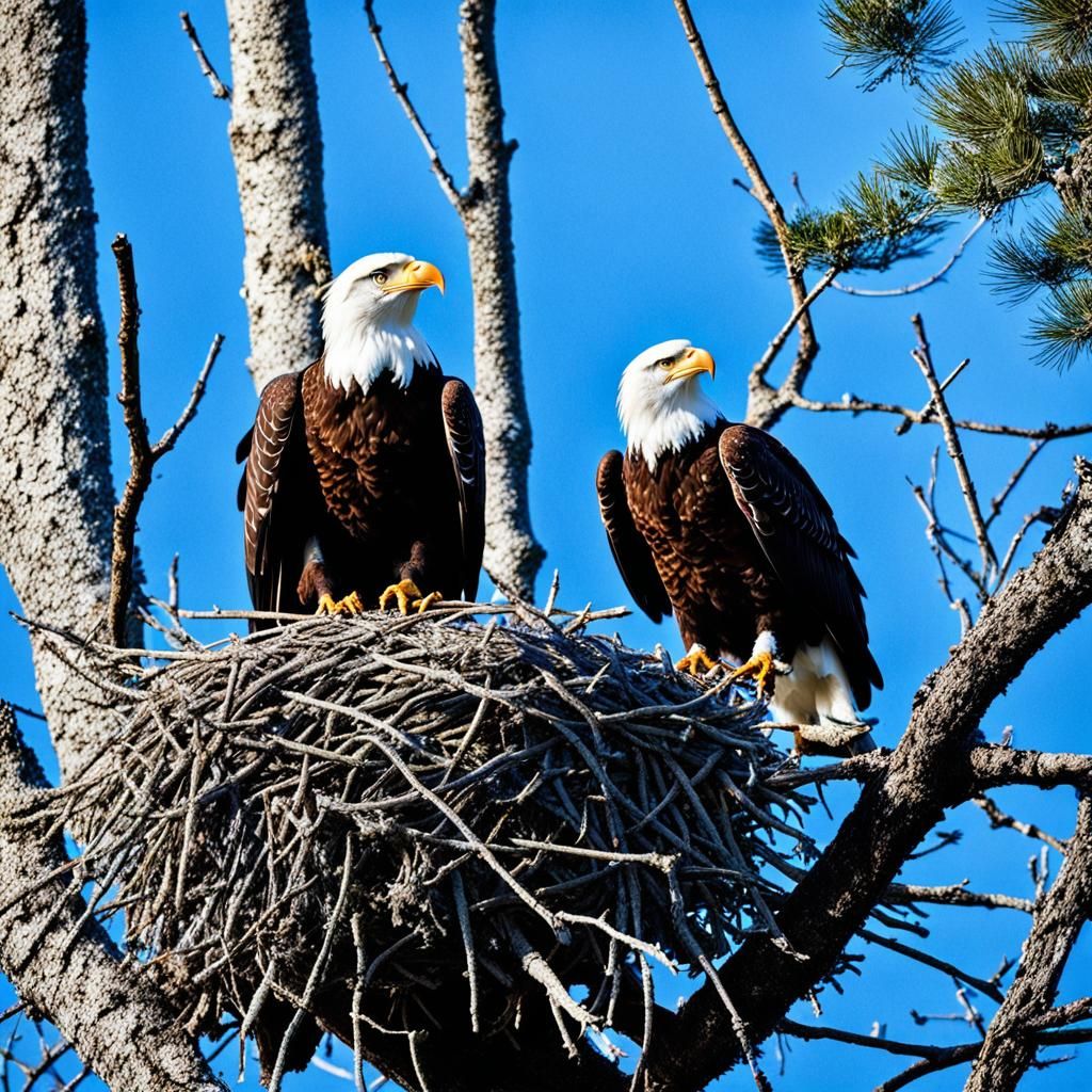 Eagle's Disgust: Biden and Trump in Nest