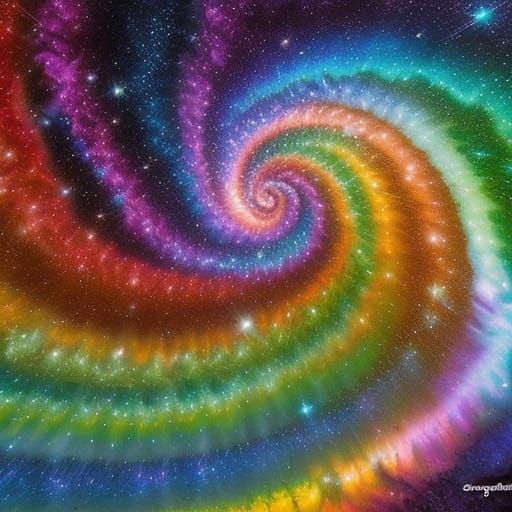 Rainbow spiral galaxy