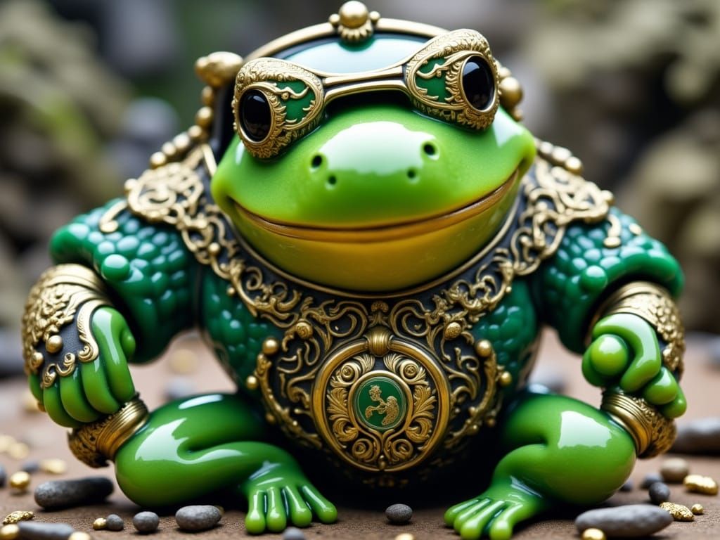 Adventurous Pepe the Frog Ready for a Quest