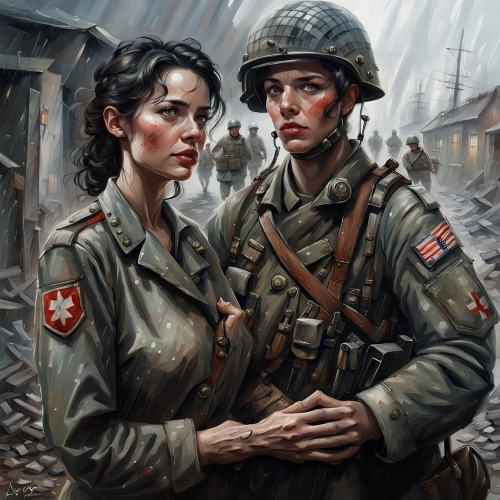 Medical Assistant Aids Soldier in War-Torn Town