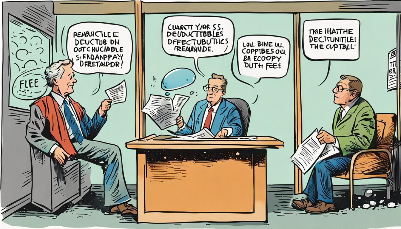 Cartoon Explaining Deductibles and Copays