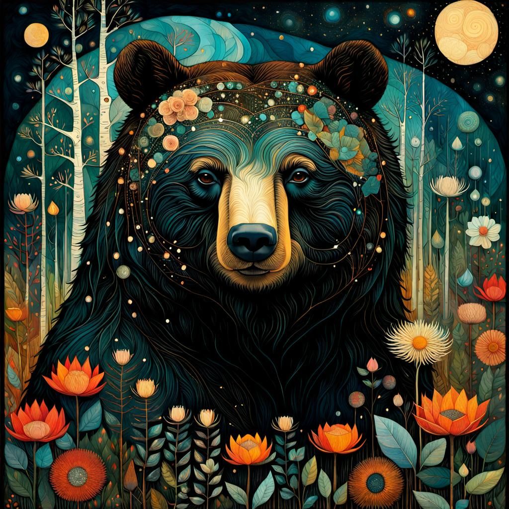 Intricate Bear Inspired by Bosch and Kehoe