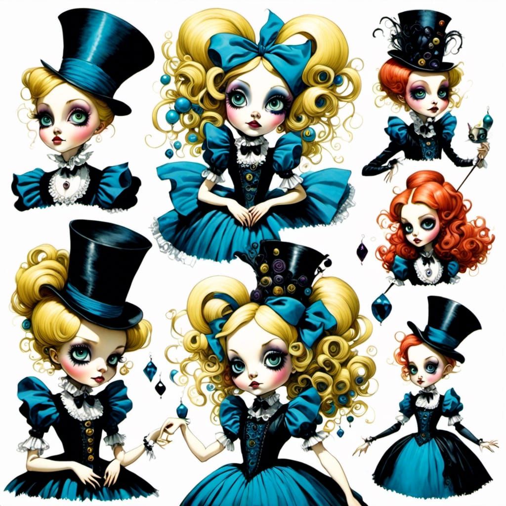 Gothic Alice in Wonderland Character Design