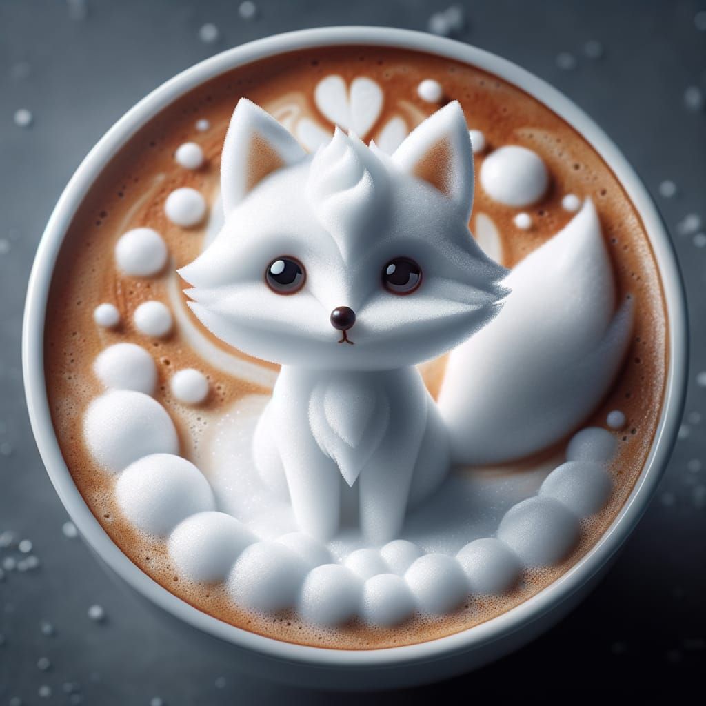 Cappuccino Art: Milk Foam Fox