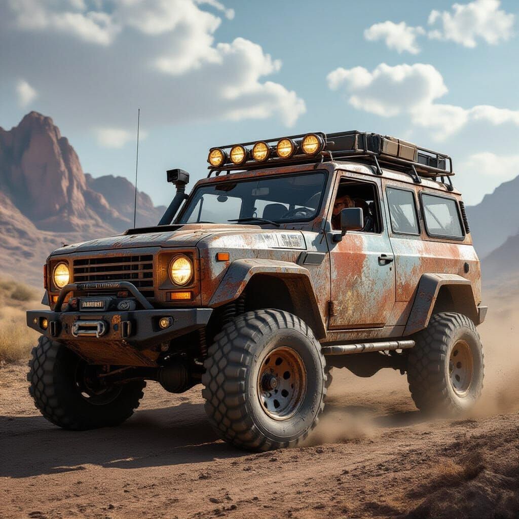 Battle-Hardened Survival Vehicle, Grim and Rusty