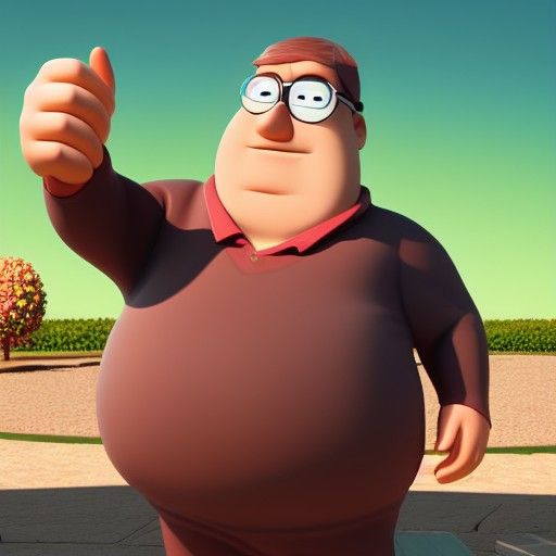 Peter Griffin Reimagined as 3D Digital Art