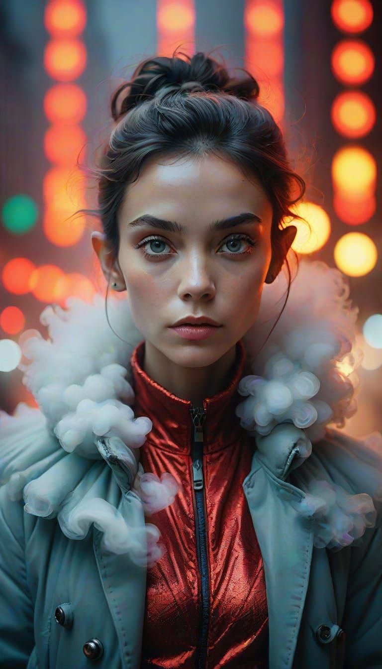 Ethereal Elf Diva in Majestic Balenciaga Jacket