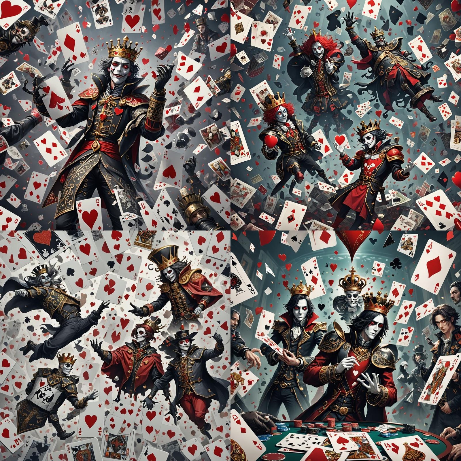 King of Hearts Poker Game, Tim Burton Style