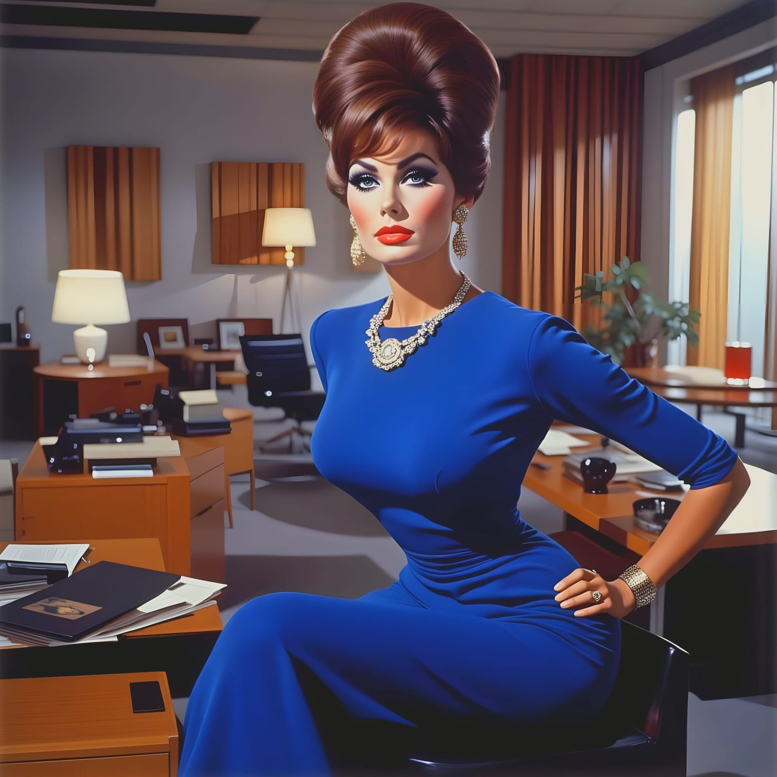 Glamorous 1960s Portrait of a Jet Set Secretary