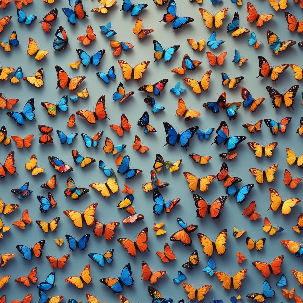 Radiant Butterfly: 3D Digital Art in Pixar Style