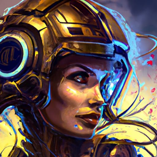 Nuclear Punk Portrait in Comic Art Style