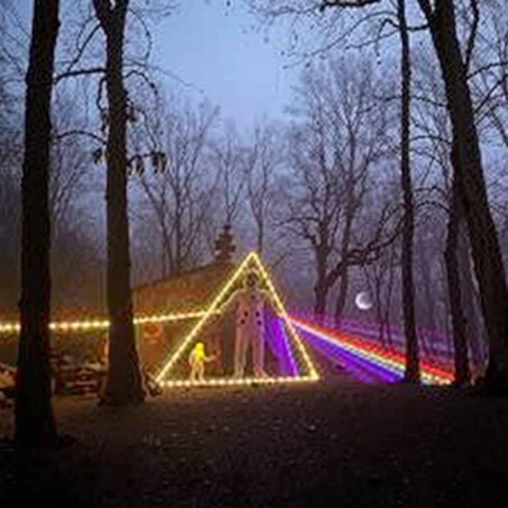 Christmas Lights Dark Side of the Moon