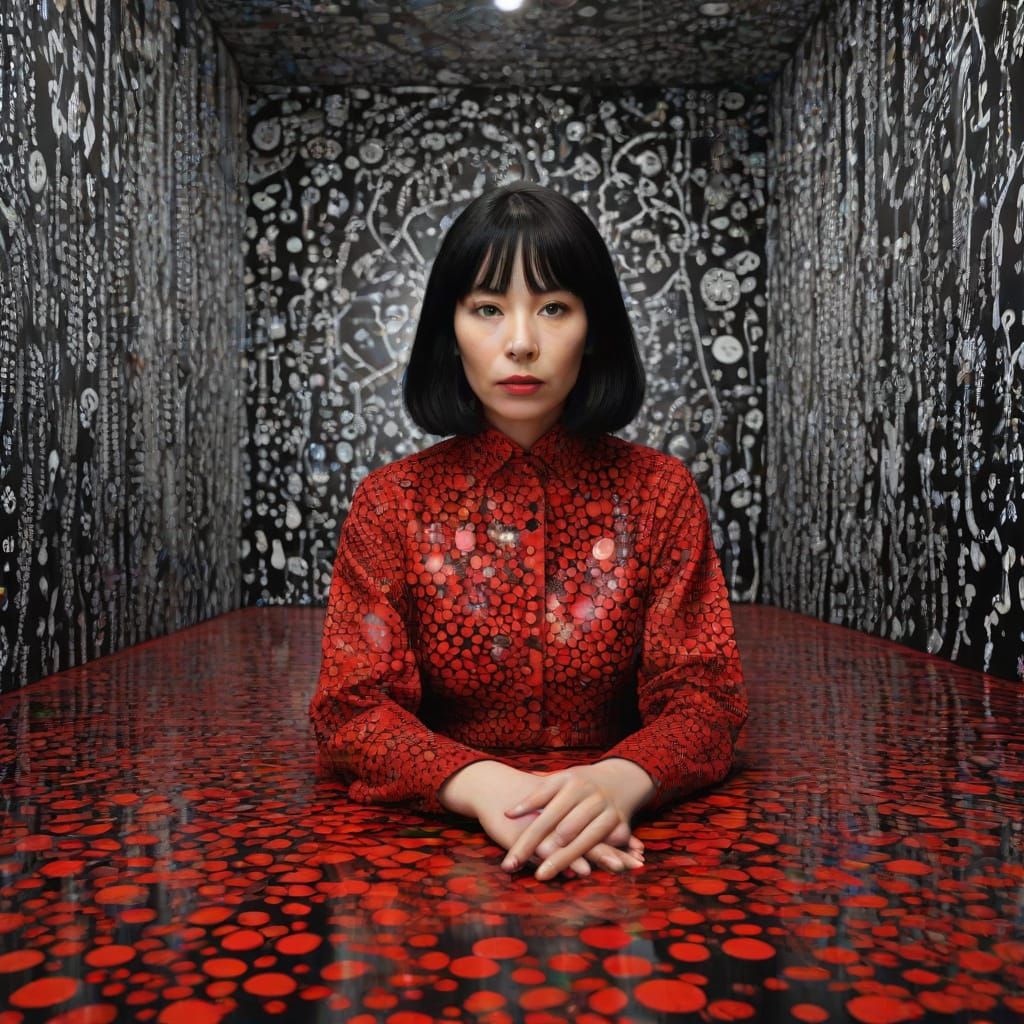 Vibrant Polka Dots in a Dark Fantasy Realm