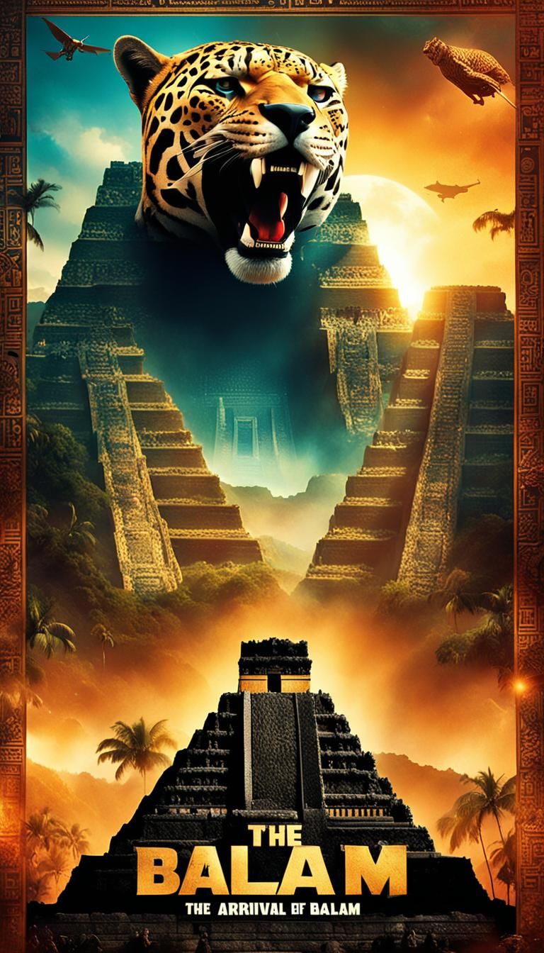 Mayan Superhero Movie Poster in Cinematic Style