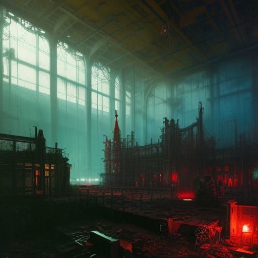 Tri-Horned Demon Laughing in Psychiatric Ward