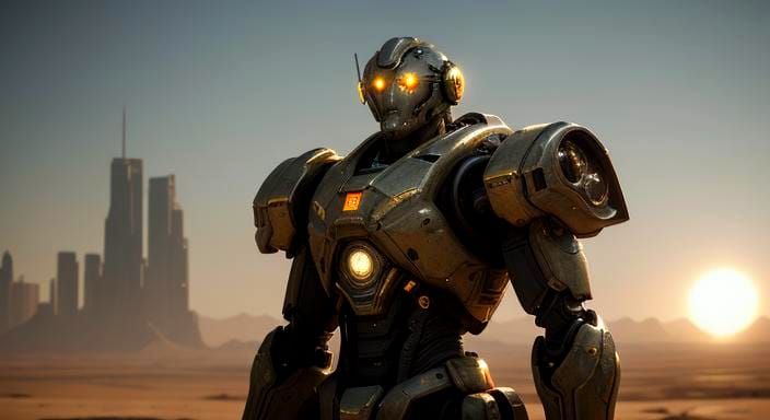 A Futuristic, Sci-Fi Scene of a Distant Land through an Orna...