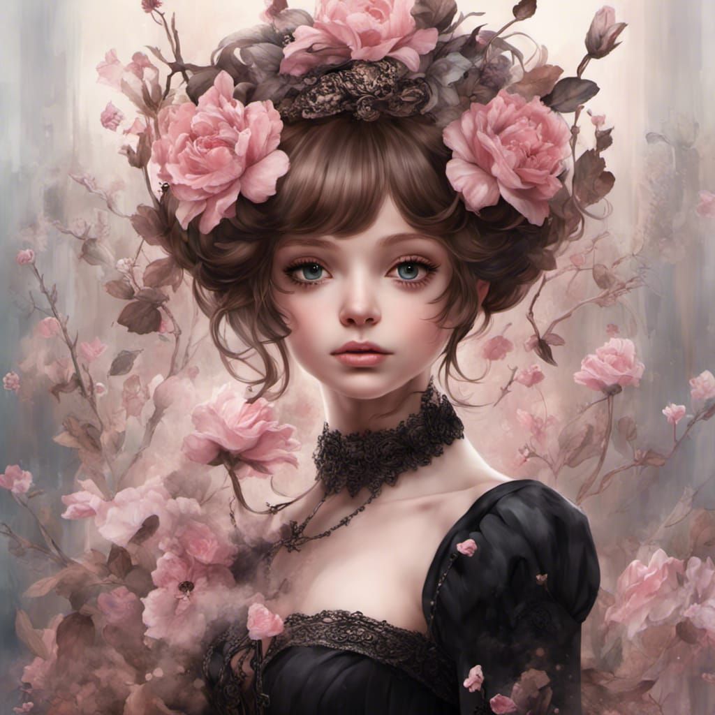 Rich Girl Controls Dolls: Detailed Matte Painting