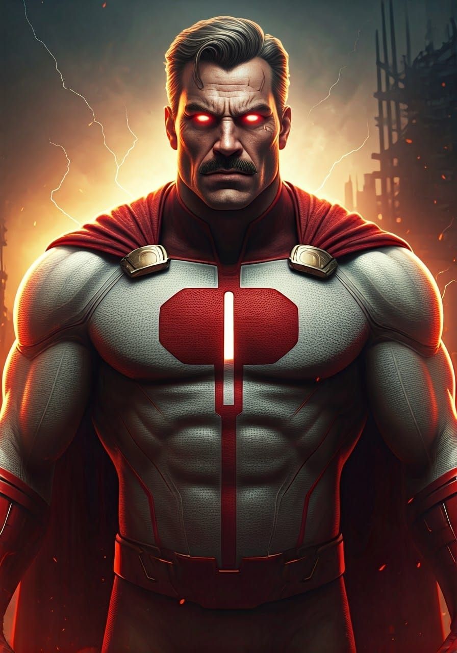 Omni-Man in Hyper-Realistic Cinematic Style