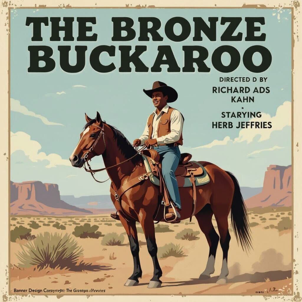 The Bronze Buckaroo: Cinematic Western Movie Poster