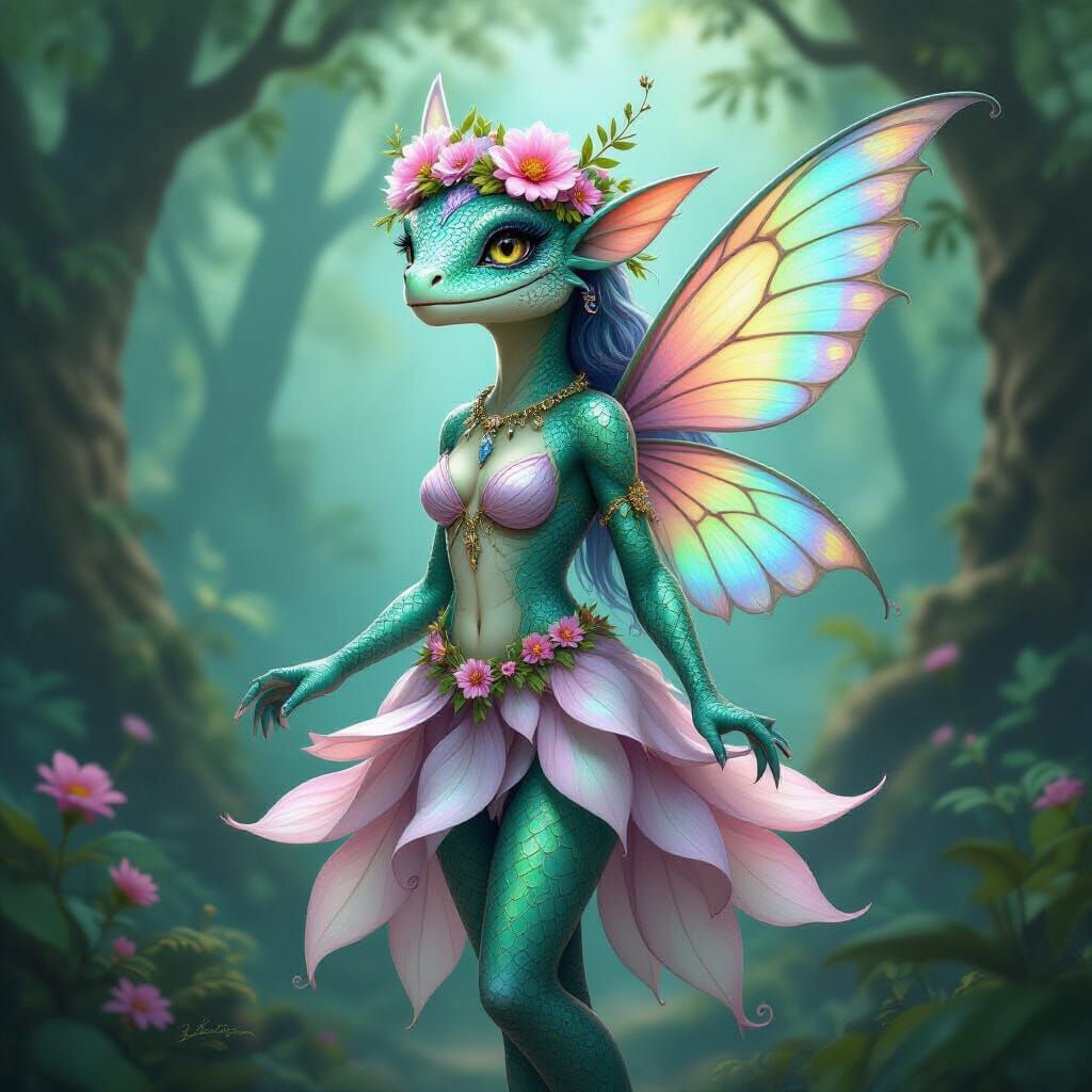 Dragon Fairy in Whimsical Style