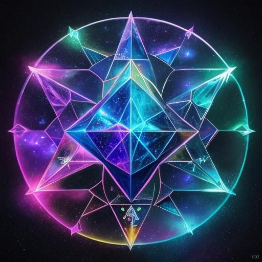 Holographic Crystal Runes in Astral Cosmic Illustration