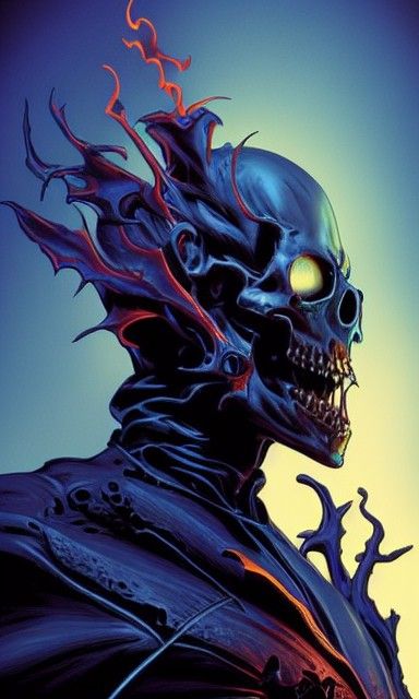 Ghost Rider Comic Book Art by Rutkowski