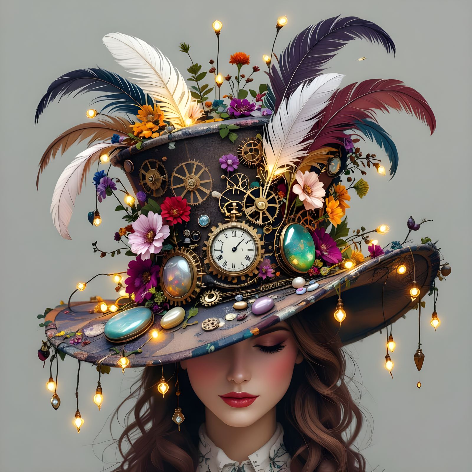 Large Hat Crafted From Unique Materials