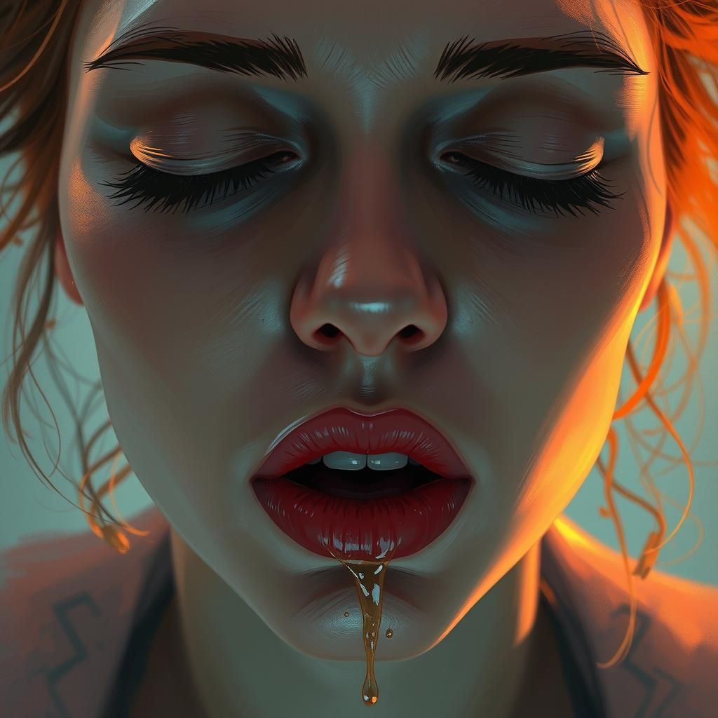 Expressive Portrait with Impasto Textures