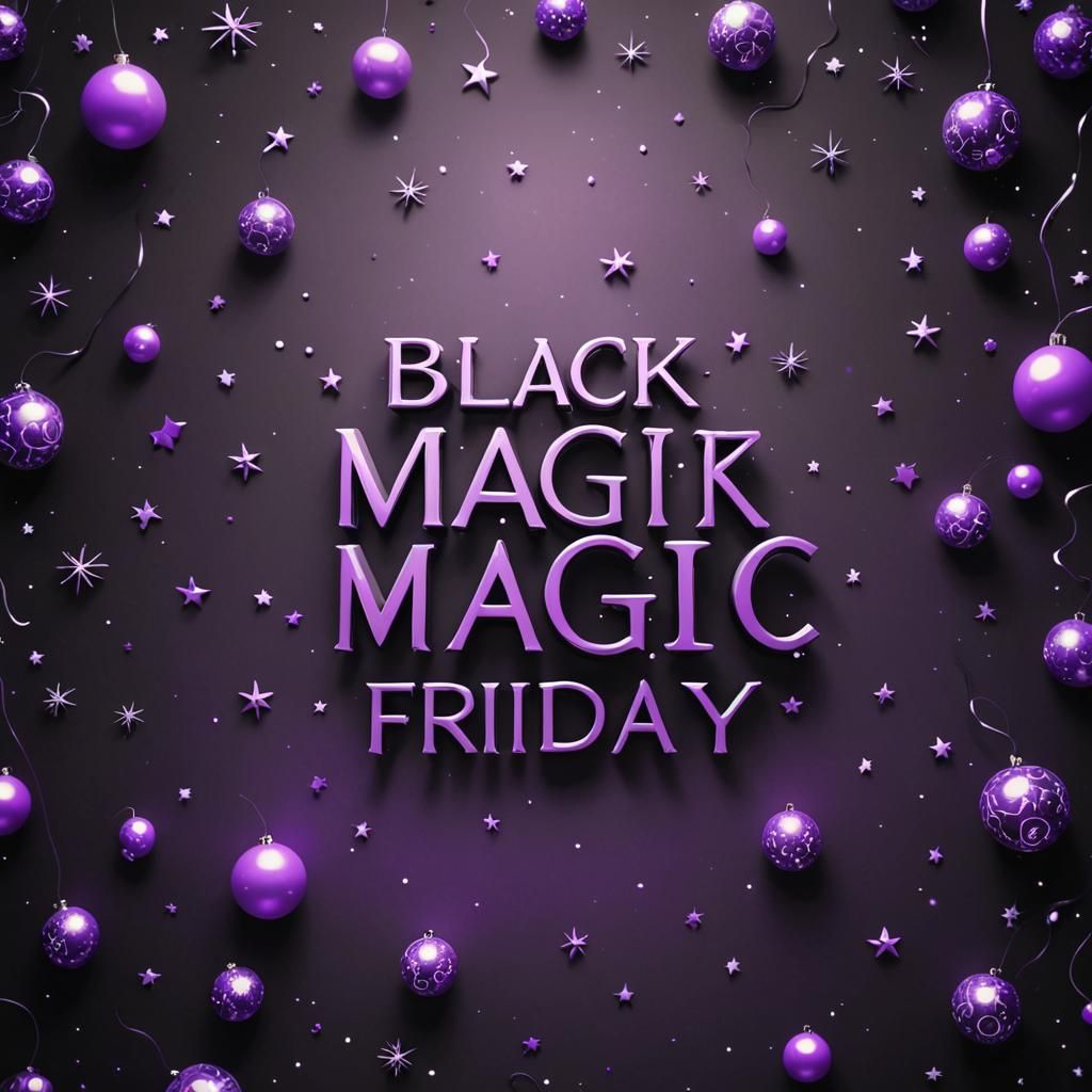 Surreal Black Magic Purple Friday Scene