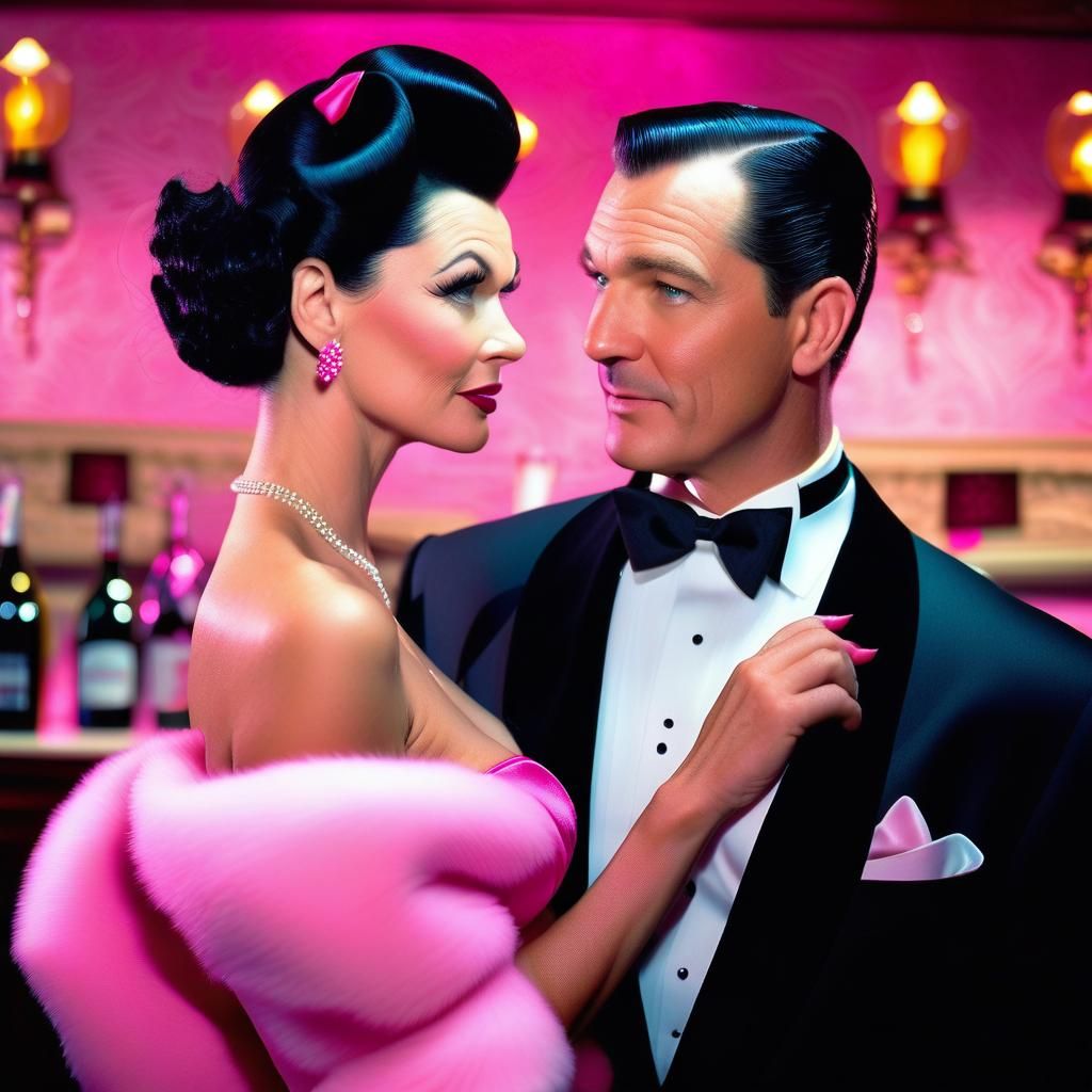 Film Noir Portrait in Old Hollywood Style