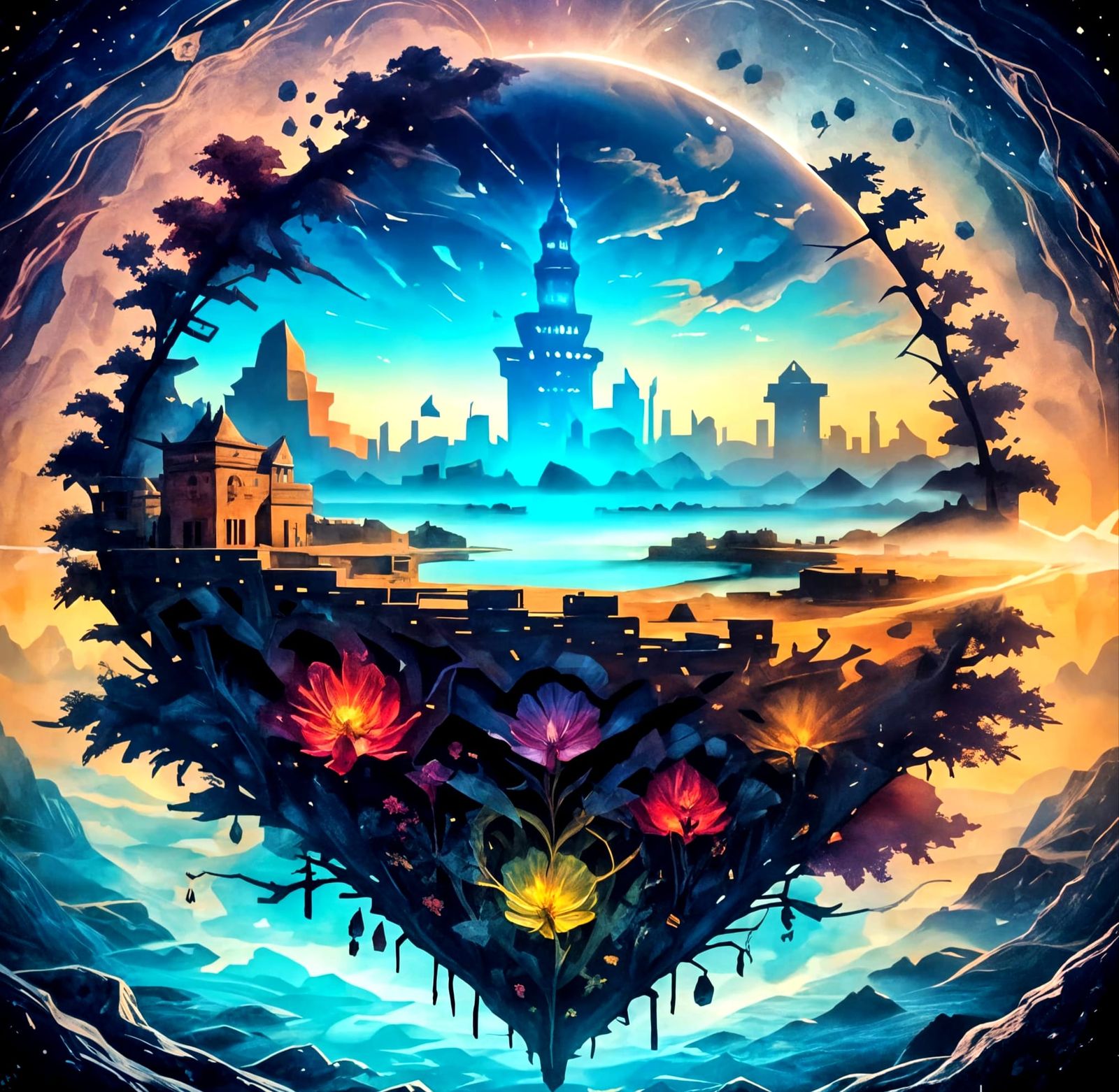 Enchanted Forest in Vibrant Colors