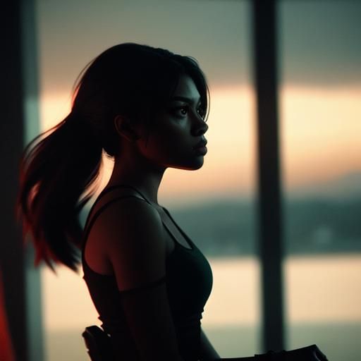 Cinematic Film Still of a Hot Girl