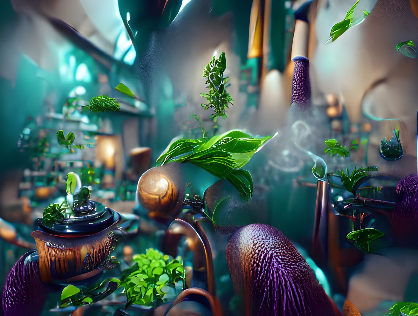 Fantastical Herbology in Detailed Matte Painting