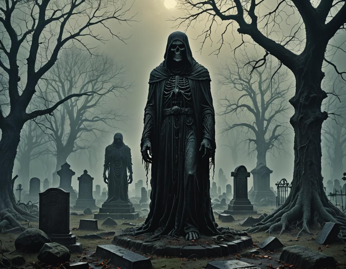 Ghostly Figure in Graveyard: A Spectral Encounter