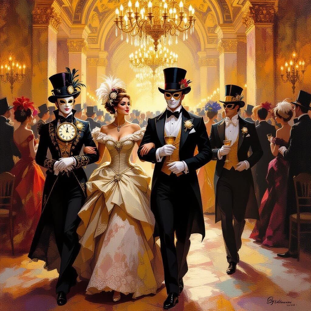 Masquerade Ball for Time Goes Backwards Holiday
