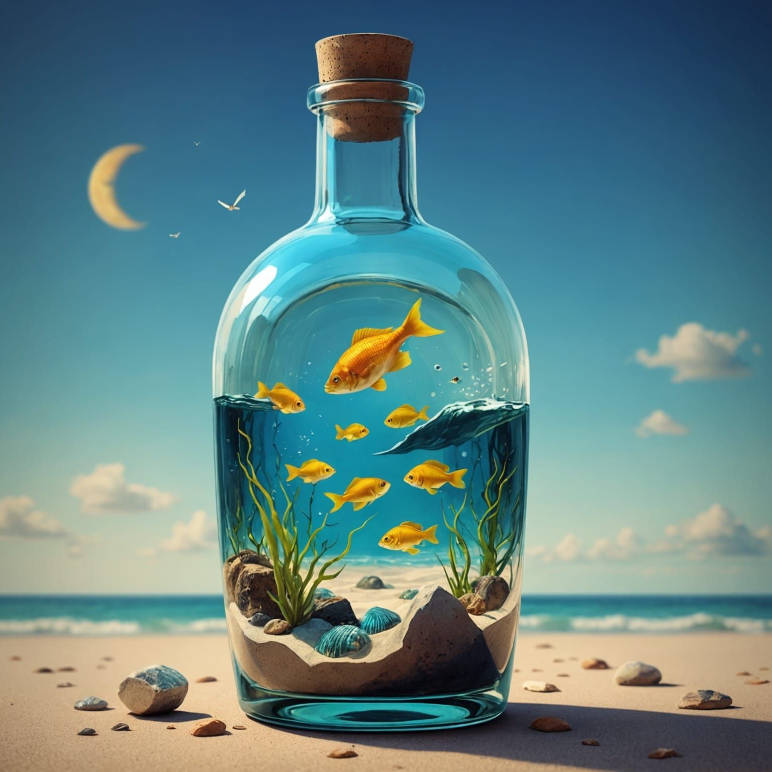 Time in a Bottle: A Renaissance-Inspired Painting
