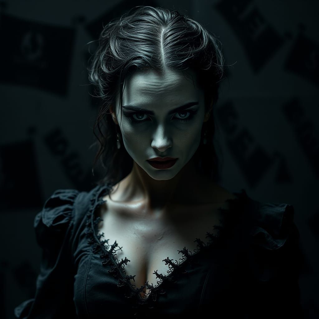 Dark Snow White in a Nightmarish Setting