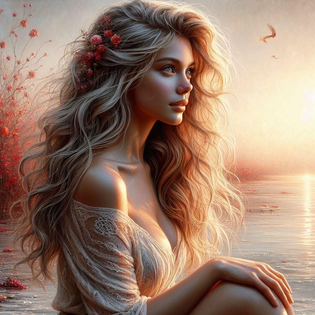 Beautiful Blonde Woman Portrait