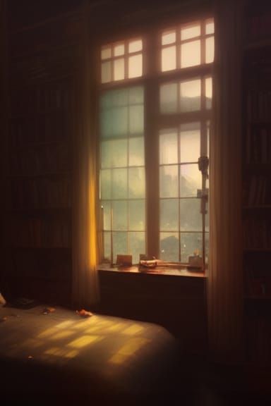 Dark Academia Dorm Room with Magic Herbs