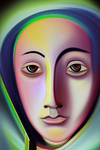 Jewish Woman Torah Scholar Reading Scroll in Acrylic Art